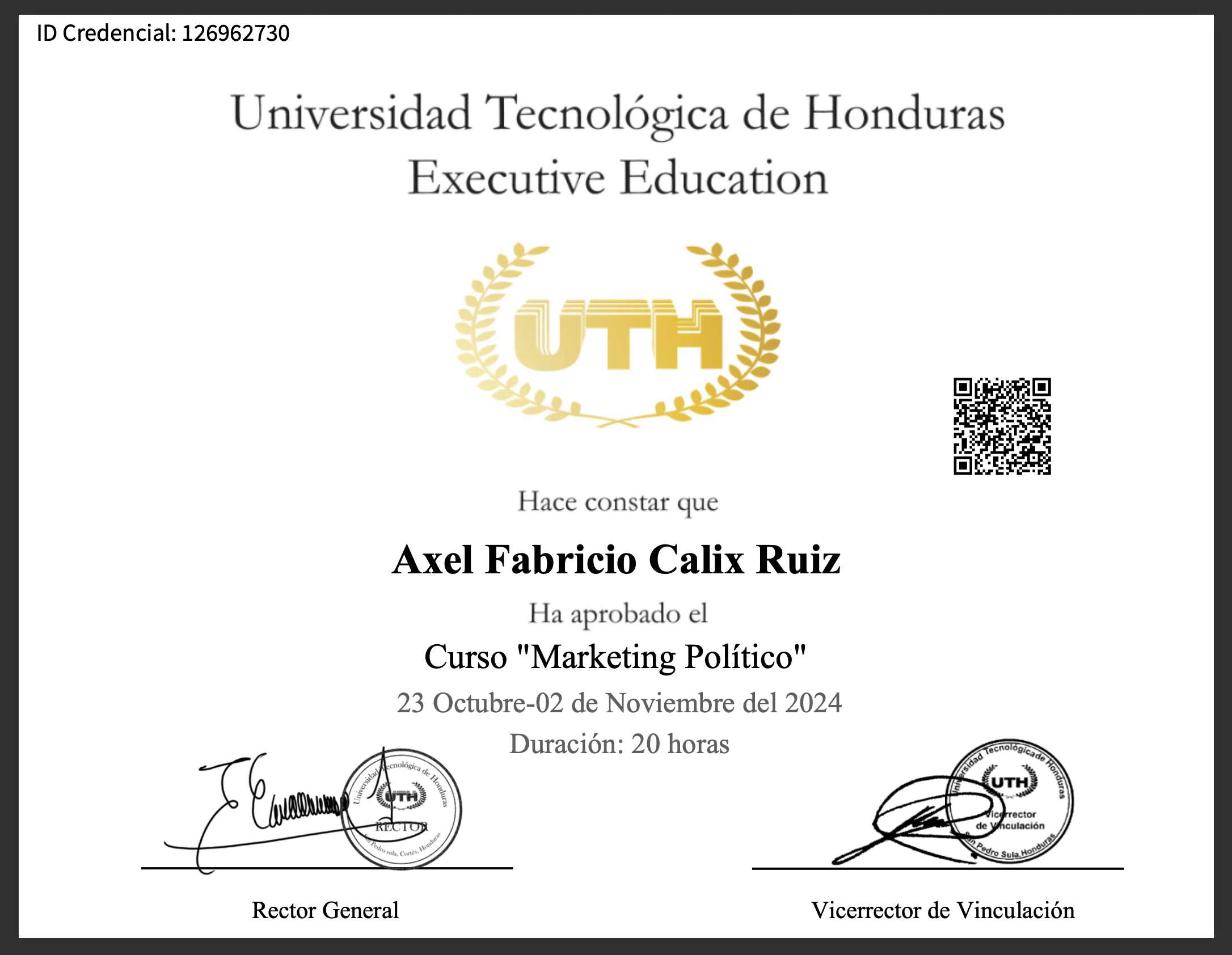 Certificado Marketing Político